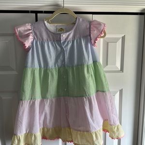 The Yellow Lamb Seersucker Dress